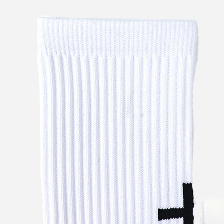 Christianartworkshop Chaussettes de sport à semelle antidérapante et tige verticale, motif croisé multiple - image 7