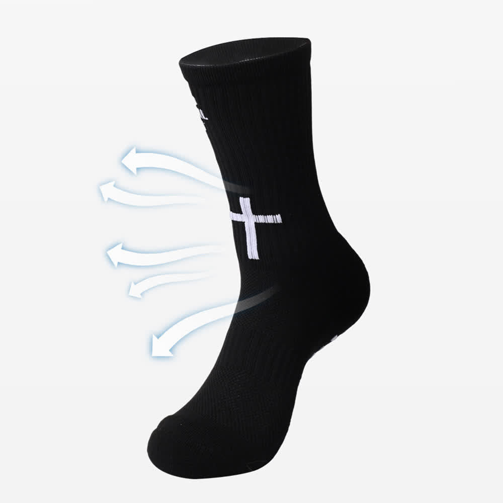 Christianartworkshop Chaussettes de sport tricotées avec inscription biblique Josué, lettre et croix - image 8