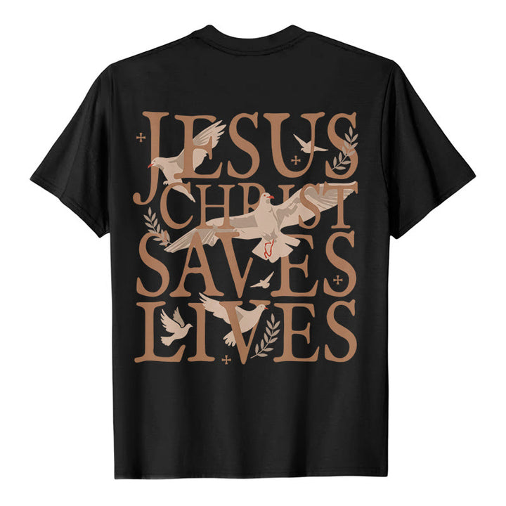 T-shirt graphique Christianartworkshop avec le visage de Jésus et la couronne d'épines - image 4
