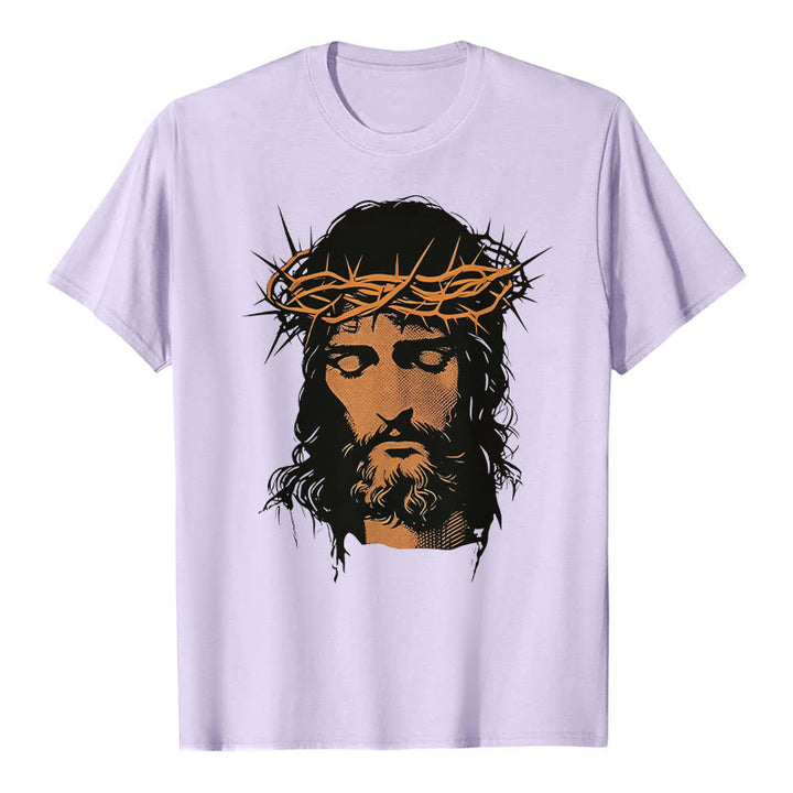 T-shirt graphique Christianartworkshop avec le visage de Jésus et la couronne d'épines - image 20