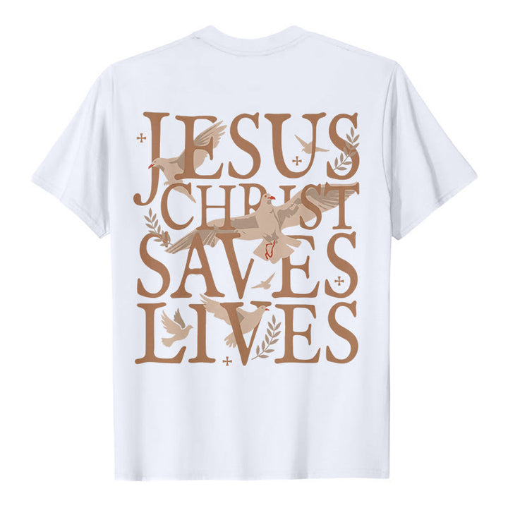 T-shirt graphique Christianartworkshop avec le visage de Jésus et la couronne d'épines - image 2