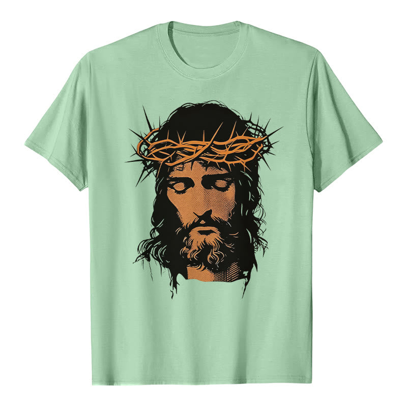 T-shirt graphique Christianartworkshop avec le visage de Jésus et la couronne d'épines - image 23