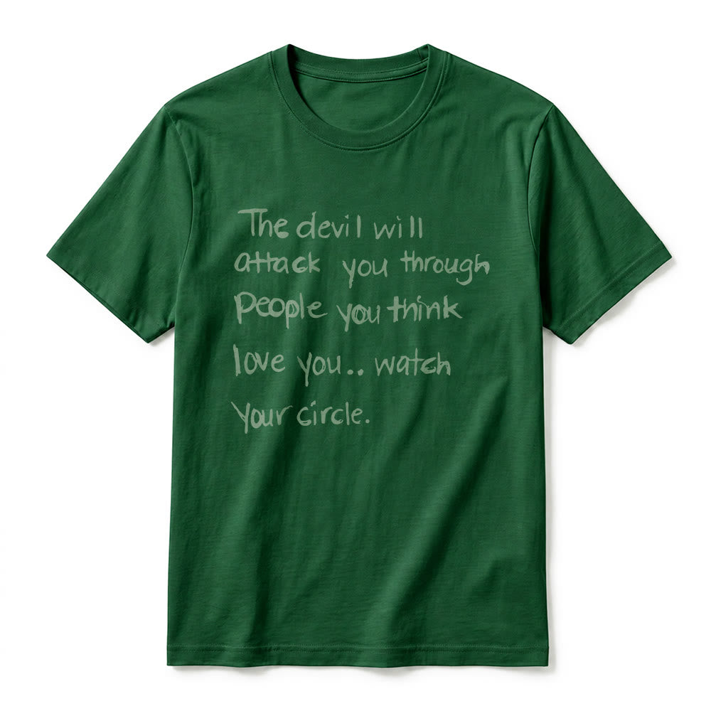 Christianartworkshop T-shirt premium à manches courtes « Le diable vous attaquera par le biais de ceux que vous croyez vous aimer » - image 24
