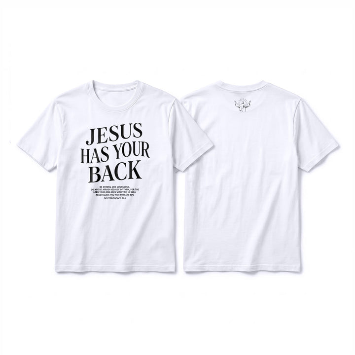 Christianartworkshop T-shirt à manches courtes premium « Jésus veille sur toi » pour croyants confiants - Blanc - 2XL - image 4
