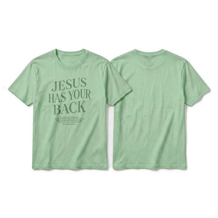 Christianartworkshop T-shirt à manches courtes premium « Jésus veille sur toi » pour croyants confiants - Vert clair - 2XL - image 19