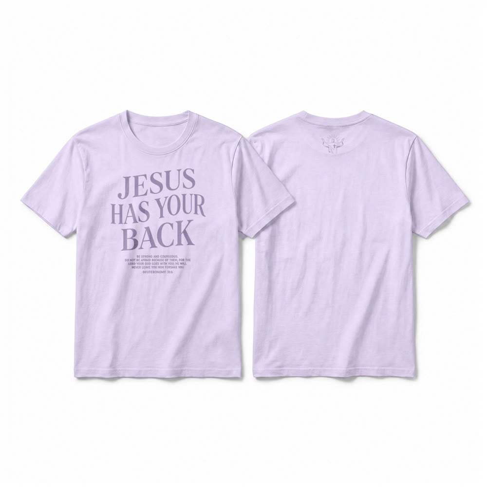 Christianartworkshop T-shirt à manches courtes premium « Jésus veille sur toi » pour croyants confiants - Violet - 2XL - image 10