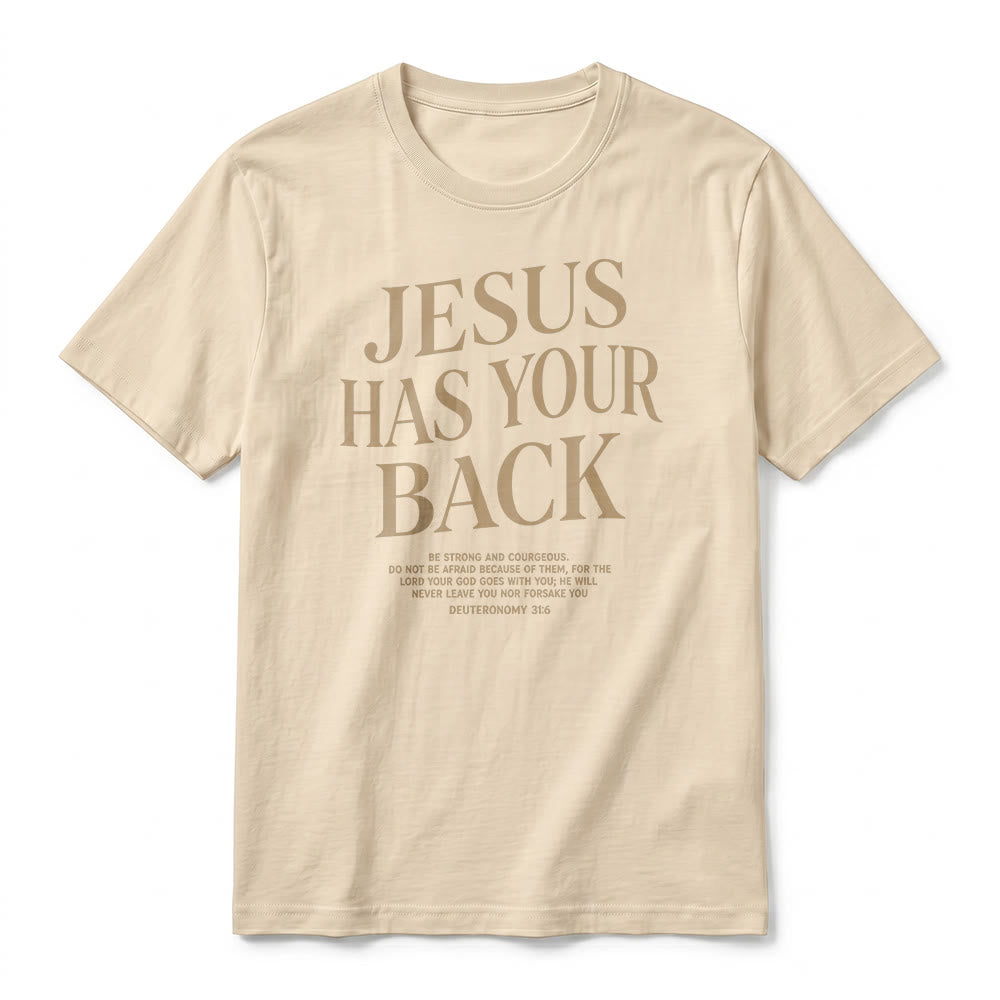 Christianartworkshop T-shirt à manches courtes premium « Jésus veille sur toi » pour croyants confiants - image 2