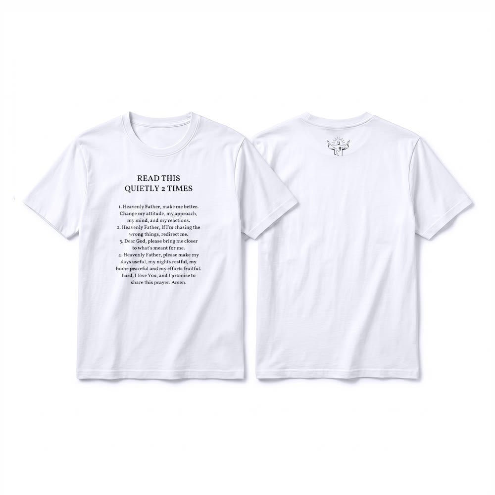Christianartworkshop T-shirt à manches courtes humoristique de qualité supérieure « Lisez ceci deux fois en silence » - Blanc - 2XL - image 5