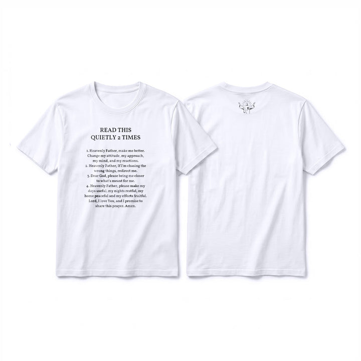 Christianartworkshop T-shirt à manches courtes humoristique de qualité supérieure « Lisez ceci deux fois en silence » - Blanc - 2XL - image 5