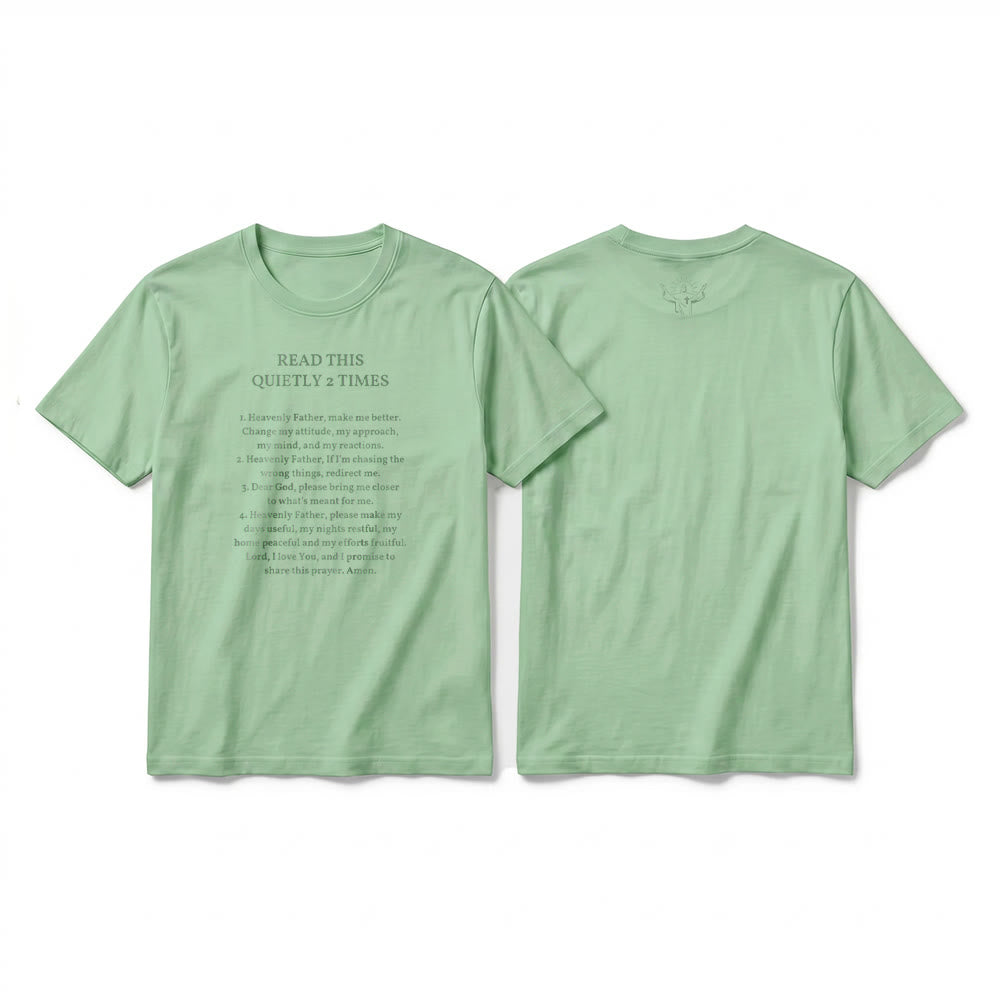 Christianartworkshop T-shirt à manches courtes humoristique de qualité supérieure « Lisez ceci deux fois en silence » - Vert clair - 2XL - image 20
