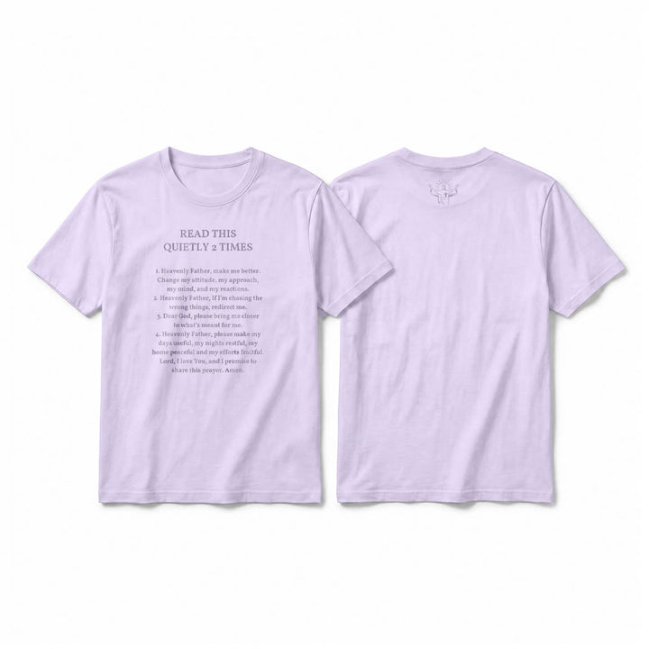 Christianartworkshop T-shirt à manches courtes humoristique de qualité supérieure « Lisez ceci deux fois en silence » - Violet - 2XL - image 2