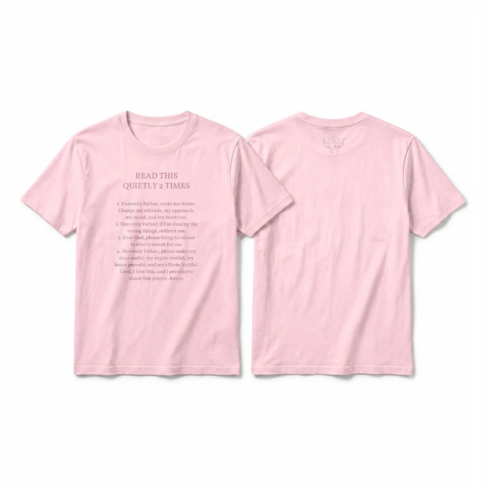 Christianartworkshop T-shirt à manches courtes humoristique de qualité supérieure « Lisez ceci deux fois en silence » - Rose - 2XL - image 26