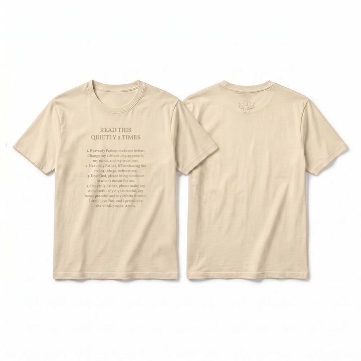 Christianartworkshop T-shirt à manches courtes humoristique de qualité supérieure « Lisez ceci deux fois en silence » - Beige - 2XL - image 14