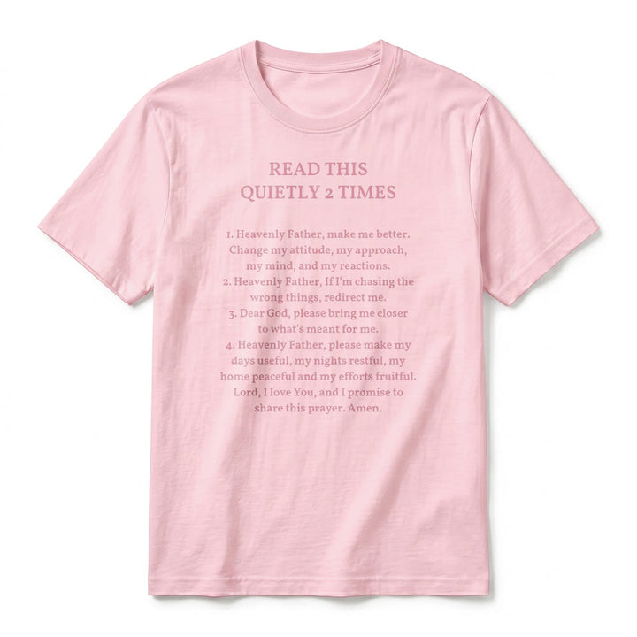Christianartworkshop T-shirt à manches courtes humoristique de qualité supérieure « Lisez ceci deux fois en silence » - image 27