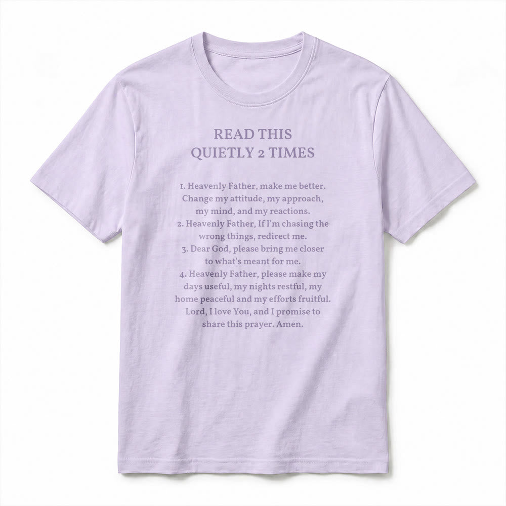 Christianartworkshop T-shirt à manches courtes humoristique de qualité supérieure « Lisez ceci deux fois en silence » - image 3