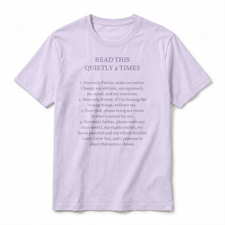 Christianartworkshop T-shirt à manches courtes humoristique de qualité supérieure « Lisez ceci deux fois en silence » - image 3