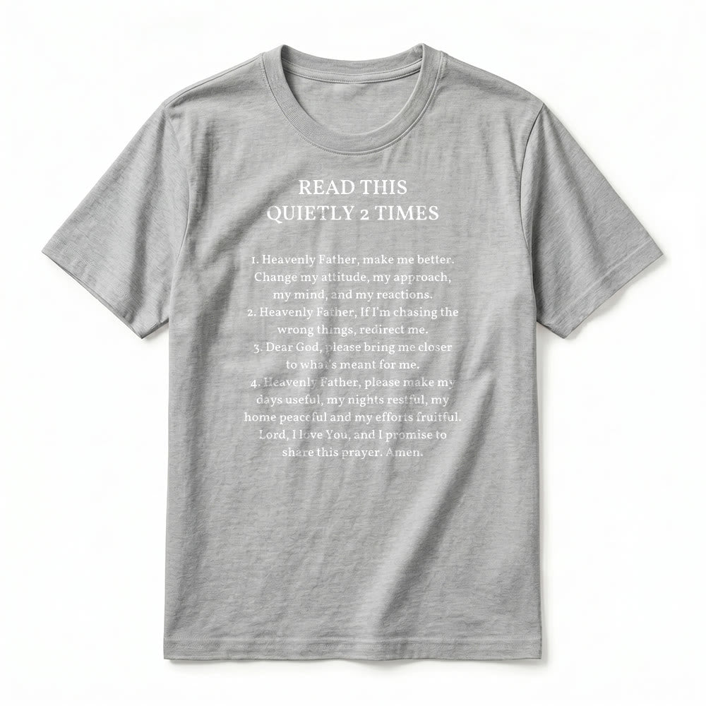 Christianartworkshop T-shirt à manches courtes humoristique de qualité supérieure « Lisez ceci deux fois en silence » - image 12