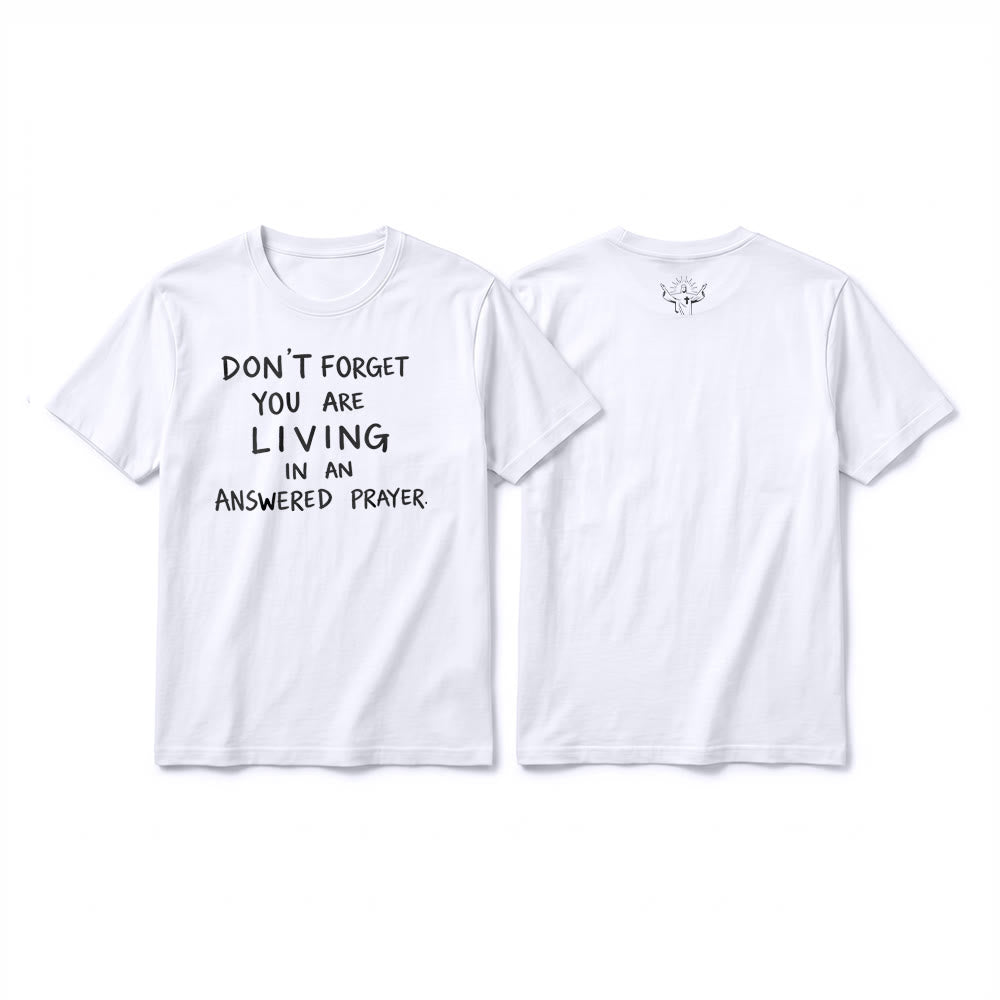 Christianartworkshop T-shirt premium à manches courtes « Prière exaucée » avec la mention « Gratitude fidèle » - Blanc - 2XL - image 10