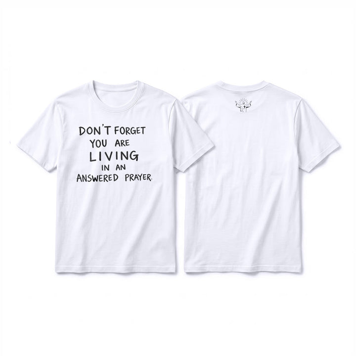 Christianartworkshop T-shirt premium à manches courtes « Prière exaucée » avec la mention « Gratitude fidèle » - Blanc - 2XL - image 10