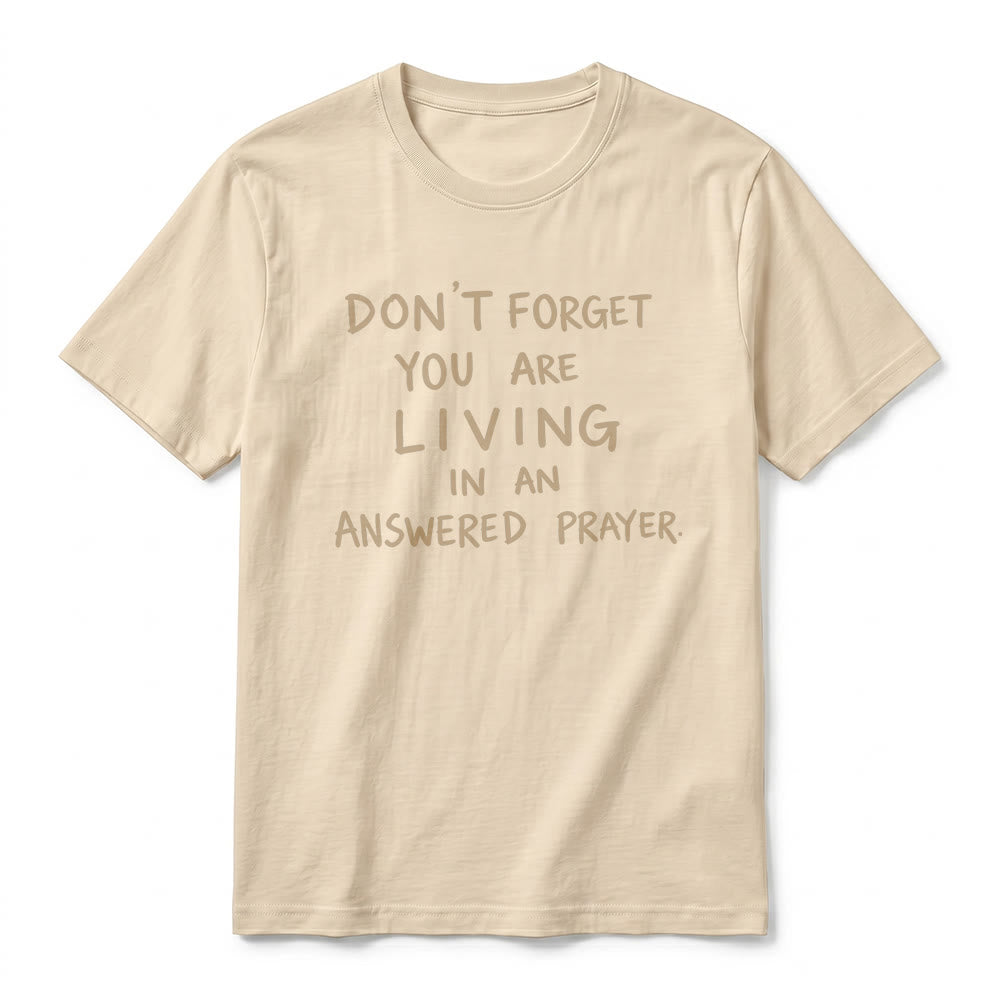 Christianartworkshop T-shirt premium à manches courtes « Prière exaucée » avec la mention « Gratitude fidèle » - image 17