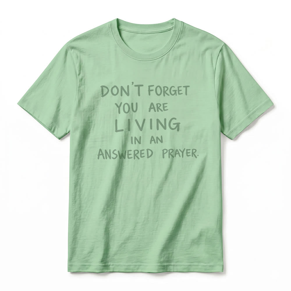 Christianartworkshop T-shirt premium à manches courtes « Prière exaucée » avec la mention « Gratitude fidèle » - image 23