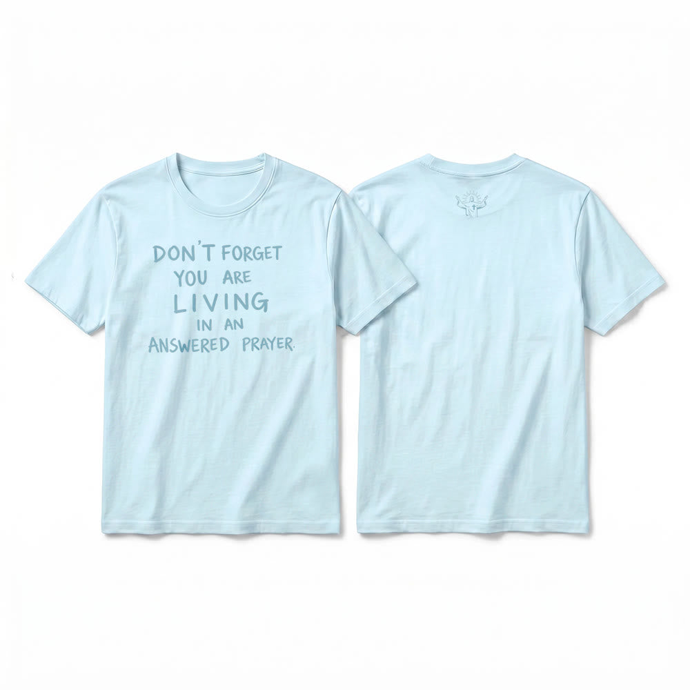 Christianartworkshop T-shirt premium à manches courtes « Prière exaucée » avec la mention « Gratitude fidèle » - Bleu - 2XL - image 19