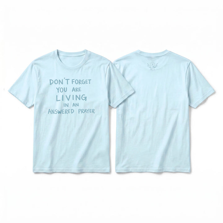 Christianartworkshop T-shirt premium à manches courtes « Prière exaucée » avec la mention « Gratitude fidèle » - Bleu - 2XL - image 19