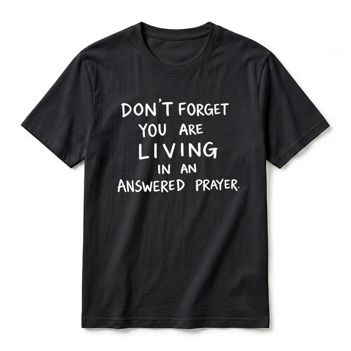 Christianartworkshop T-shirt premium à manches courtes « Prière exaucée » avec la mention « Gratitude fidèle » - image 14