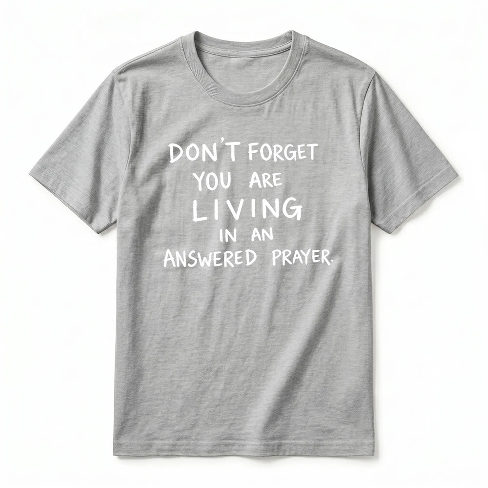 Christianartworkshop T-shirt premium à manches courtes « Prière exaucée » avec la mention « Gratitude fidèle » - image 5