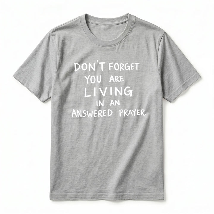 Christianartworkshop T-shirt premium à manches courtes « Prière exaucée » avec la mention « Gratitude fidèle » - image 5