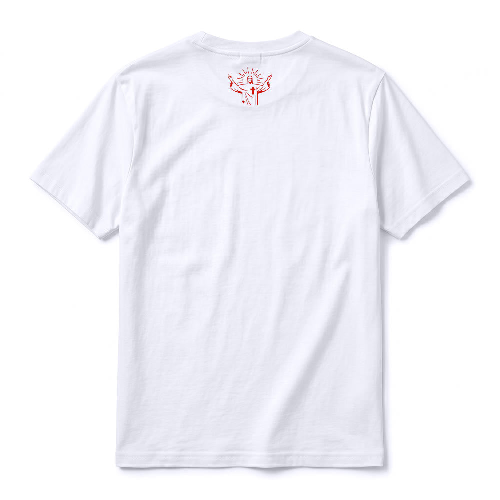 Christianartworkshop T-shirt premium à manches courtes avec inscription « Recouvert par le sang de Jésus-Christ » - image 3