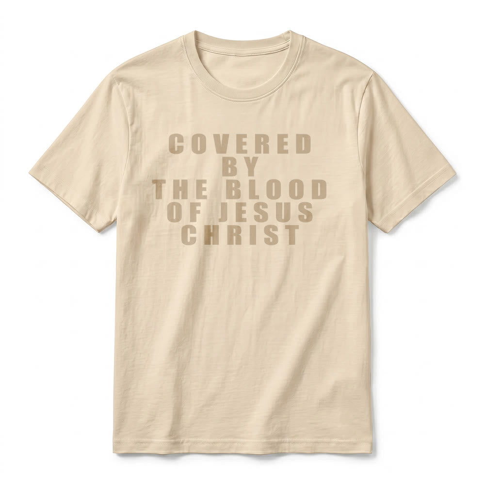 Christianartworkshop T-shirt premium à manches courtes avec inscription « Recouvert par le sang de Jésus-Christ » - image 21