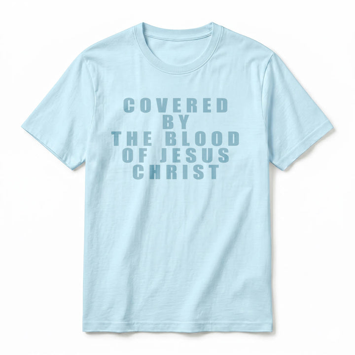 Christianartworkshop T-shirt premium à manches courtes avec inscription « Recouvert par le sang de Jésus-Christ » - image 9
