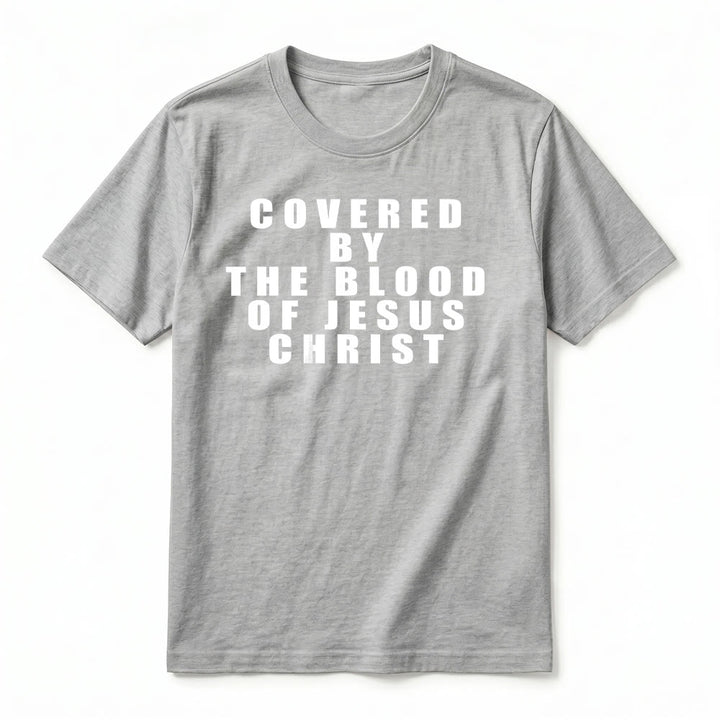 Christianartworkshop T-shirt premium à manches courtes avec inscription « Recouvert par le sang de Jésus-Christ » - image 18