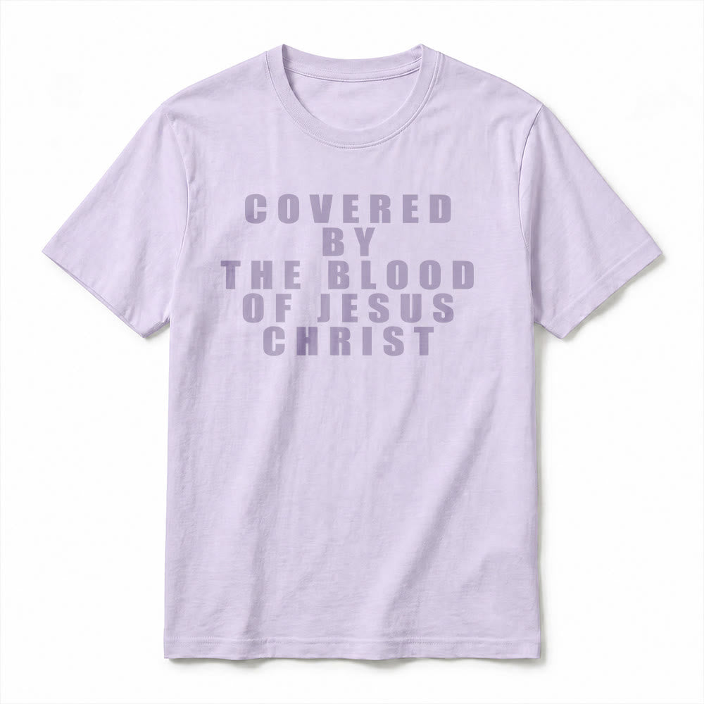 Christianartworkshop T-shirt premium à manches courtes avec inscription « Recouvert par le sang de Jésus-Christ » - image 12