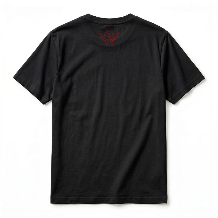 Christianartworkshop Psaume 34:7 « L'Ange du Seigneur » T-shirt premium à manches courtes avec impression recto verso - image 3