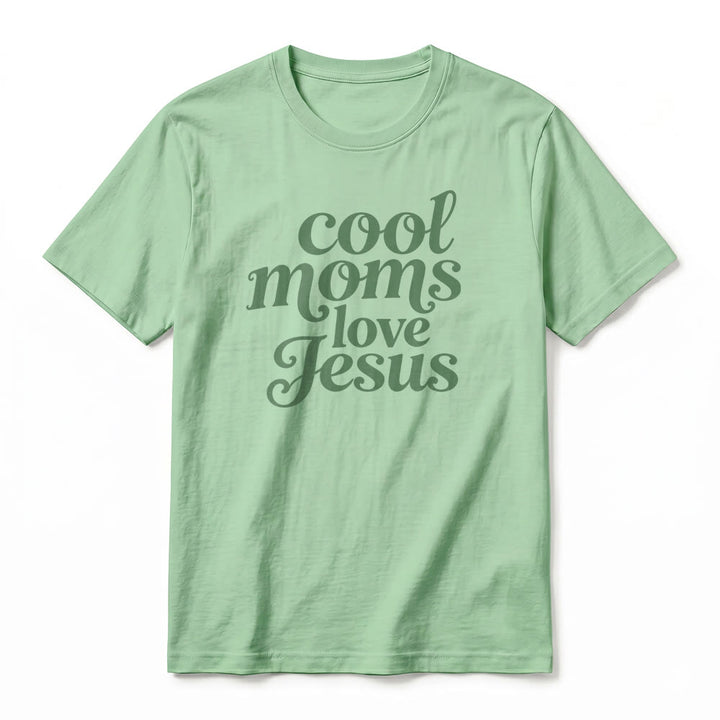 Christianartworkshop T-shirt premium à manches courtes imprimé recto verso « Les mamans cool aiment Jésus » - image 23