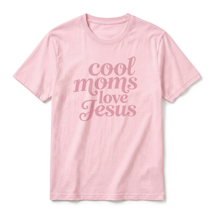 Christianartworkshop T-shirt premium à manches courtes imprimé recto verso « Les mamans cool aiment Jésus » - image 8