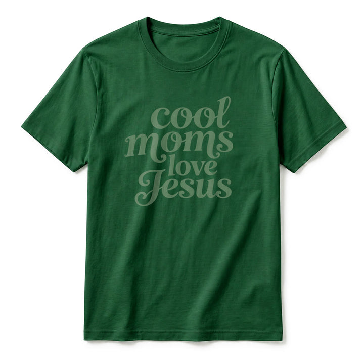 Christianartworkshop T-shirt premium à manches courtes imprimé recto verso « Les mamans cool aiment Jésus » - image 26
