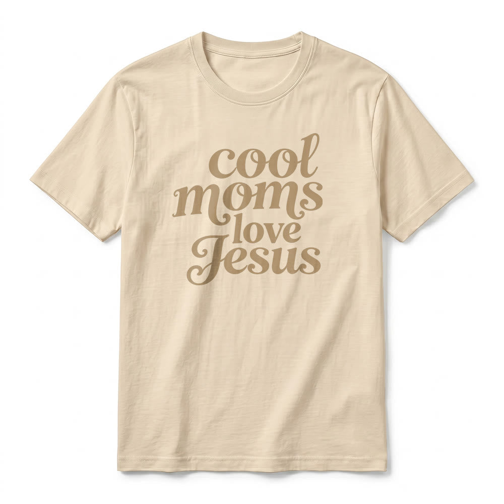 Christianartworkshop T-shirt premium à manches courtes imprimé recto verso « Les mamans cool aiment Jésus » - image 20