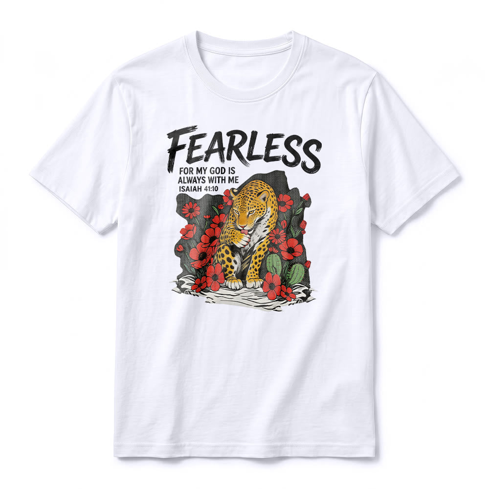 Christianartworkshop T-shirt premium à manches courtes « Sans peur, car mon Dieu est toujours avec moi » (Ésaïe 41:10) - image 8