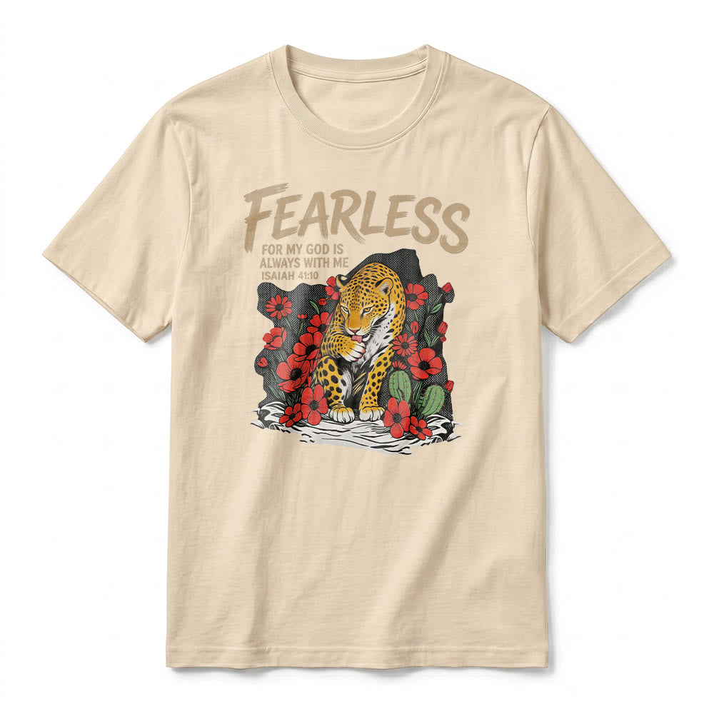 Christianartworkshop T-shirt premium à manches courtes « Sans peur, car mon Dieu est toujours avec moi » (Ésaïe 41:10) - image 14