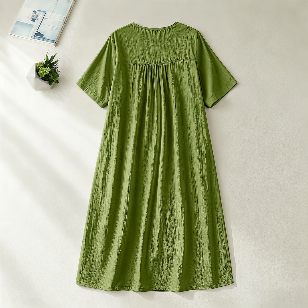 Robe midi à manches courtes et col en V avec détail nœud, Christianartworkshop « Je suis un projet qui occupe Jésus ». - image 22