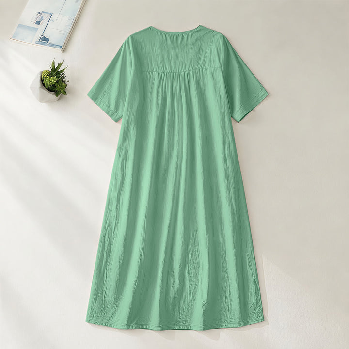 Robe midi décontractée Christianartworkshop unie à col en V avec slogan « Love » et verset biblique « Arc-en-ciel et cœur ». - image 2