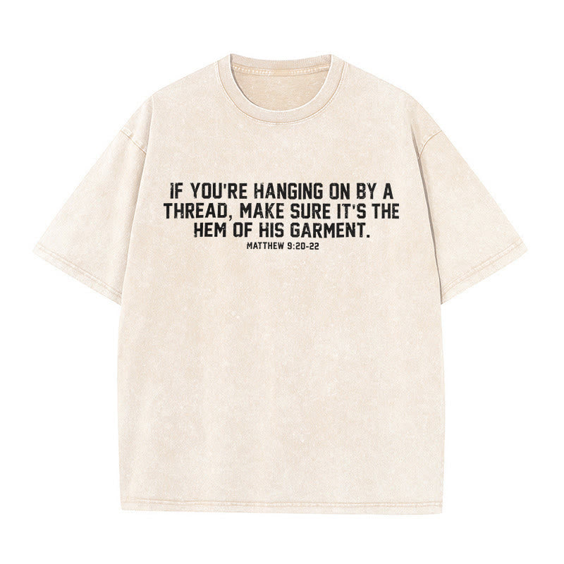 Christianartworkshop T-shirt unisexe délavé avec le verset biblique Matthieu 9:20-22 - Beige - 5XL - image 5