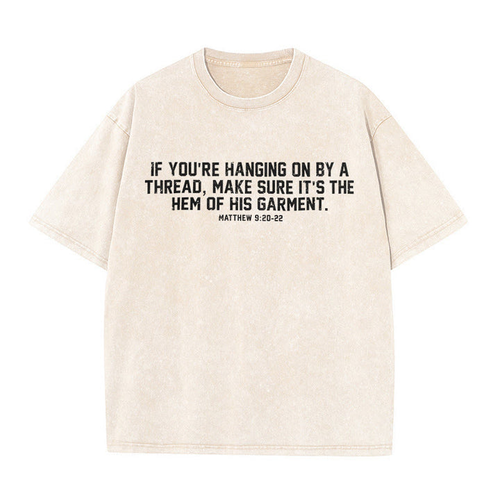 Christianartworkshop T-shirt unisexe délavé avec le verset biblique Matthieu 9:20-22 - Beige - 5XL - image 5