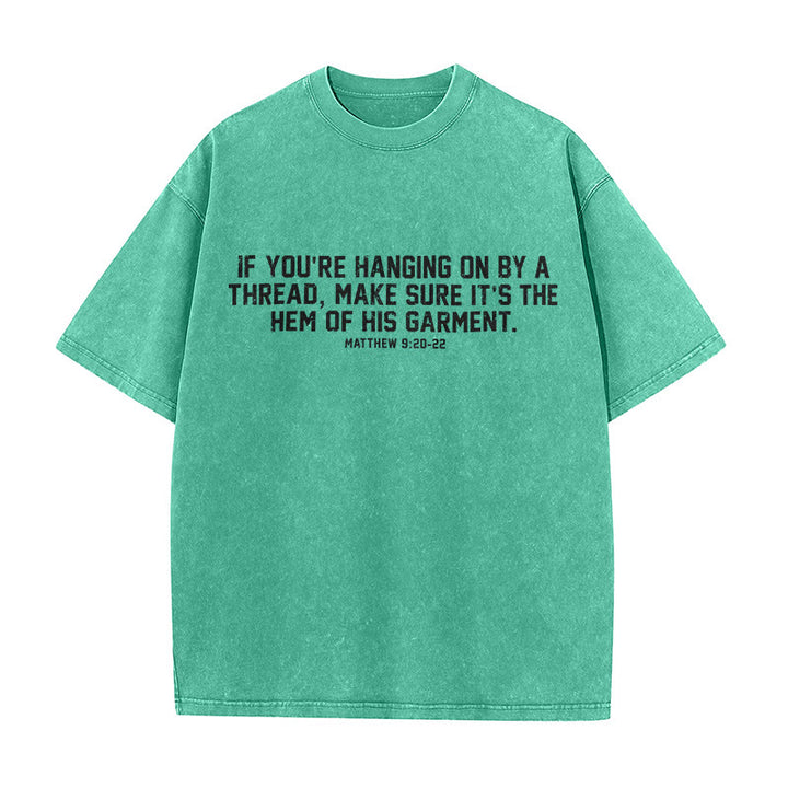 Christianartworkshop T-shirt unisexe délavé avec le verset biblique Matthieu 9:20-22 - Vert - 5XL - image 3