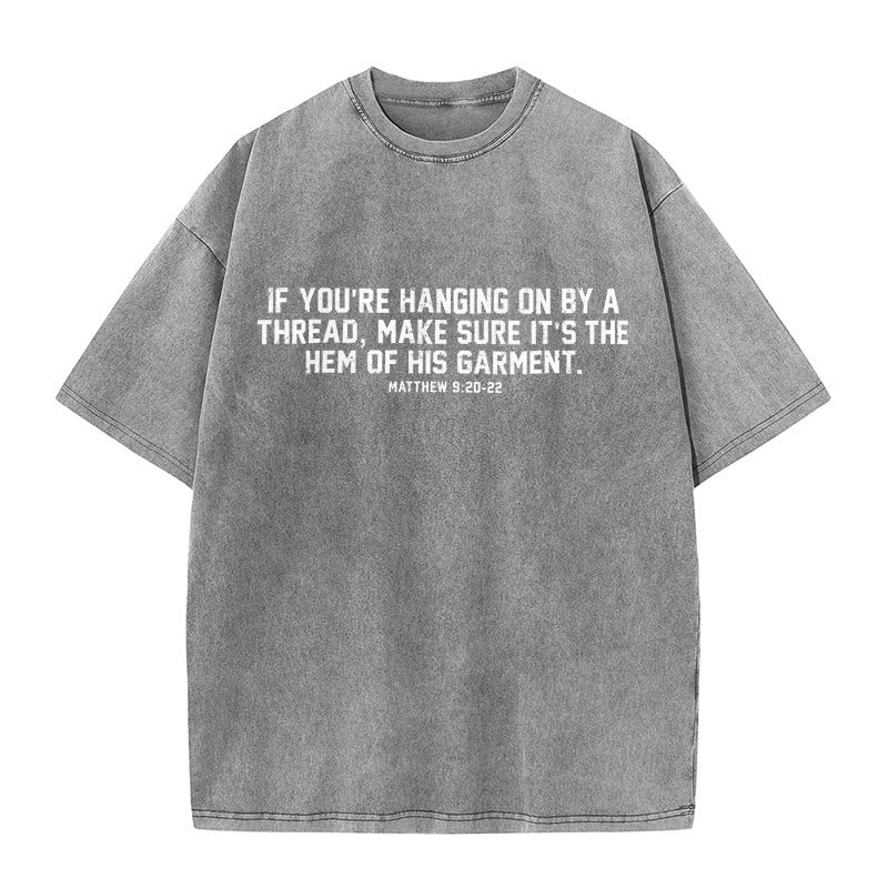 Christianartworkshop T-shirt unisexe délavé avec le verset biblique Matthieu 9:20-22 - Gris - 5XL - image 9