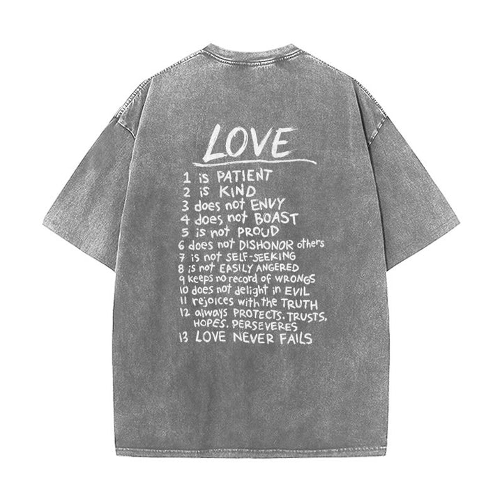 Christianartworkshop T-shirt unisexe délavé « Aimer comme Jésus » 1 Corinthiens 13 - image 26