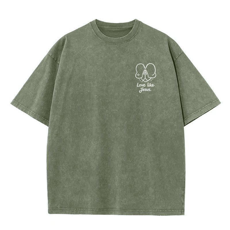 Christianartworkshop T-shirt unisexe délavé « Aimer comme Jésus » 1 Corinthiens 13 - image 10